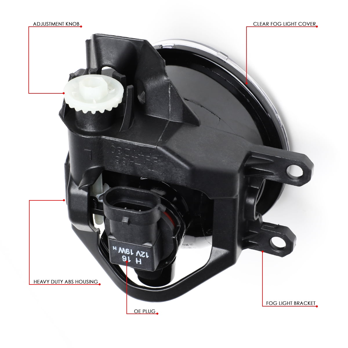 DNA Motoring For 18-20 Toyota Camry SE XSE Bumper Fog Light Lamps Pair w/Bezel+Wiring Harness+Switch