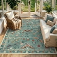 thumbnail image 3 of Moynesa Insect 6'x9' Area Rugs Washable Rug for Living Room Soft Natural Bedroom Rug Large Bug Accent Carpet for Dining Room Sunroom Playroom Stain Resistant Non Slip, Light Green, 3 of 12