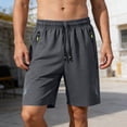thumbnail image 2 of LWavelet Workout Shorts Men Relaxed Fit Drawstring Running Shorts Breathable Quick Dry Beach Gym Shorts with Pockets, 2 of 7