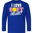 thumbnail image 3 of Inktastic I Love Softball with Softball Replacing O with White Text Long Sleeve Youth T-Shirt, 3 of 5