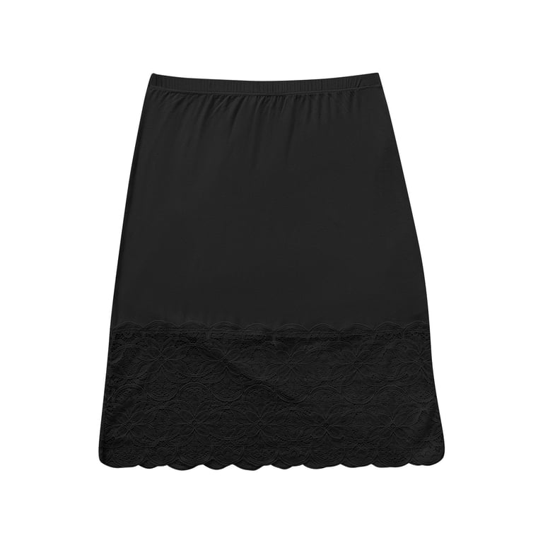 hotojiny Half s for Women Underskirt Elastic Waist Short Lace Trim