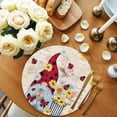 thumbnail image 2 of Round Placemats Gnome Daisy 15 inch Set of 6 Table Mats for Dining Table Yellow White Flowers Retro Heat Resistant Non-Slip Kitchen & Home Decorative Place Mat Set, 2 of 8
