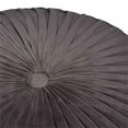thumbnail image 4 of Simpli Home Pouf Rond Boho Greffon en Velours Gris, 4 of 6
