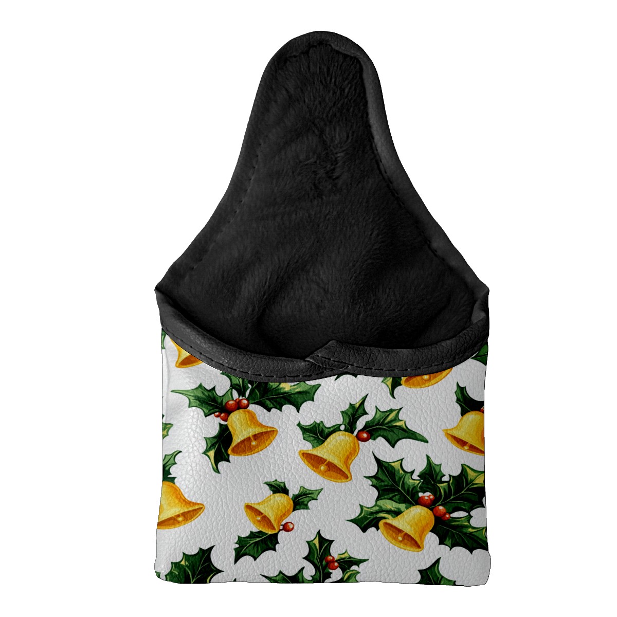 Golf Mallet Putter Cover Premium Leather Waterproof Golf Putter Head Cover with Magnetic Closure Yellow Bell
