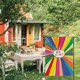 thumbnail image 4 of Bandera de jardín de doble cara con diseño de arcoíris y sol, ideal para desfiles de la comunidad LGBTQ, orgullo gay, lesbianas, transgénero y bisexuales, decoración para exteriores de 30 x 45 cm, 4 of 7