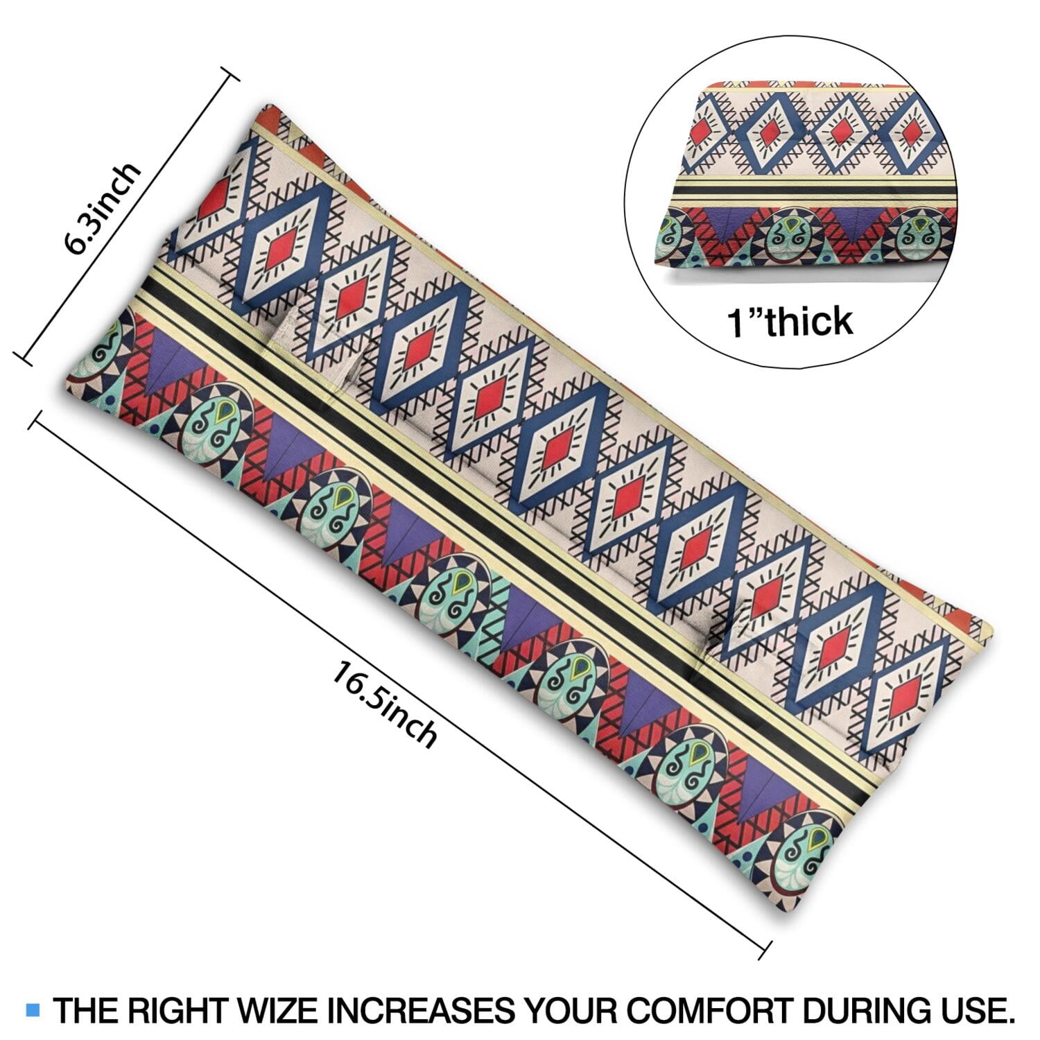 Boho Chic Seat Belt Pillow for Surgery Recovery - Mastectomy Cushion, Retro Geometric, Secure Fit