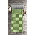 thumbnail image 3 of Ambesonne Green Quilted Coverlet 2 Pcs, White Simple Polka Dots, Twin Size, Olive Green and White, 3 of 4