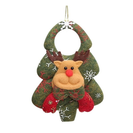 

Christmas Tree Decor Pendant Smooth Cloth Fiber Toy with Lanyard for Home Inside Fireplace Decoration Elk