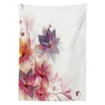 thumbnail image 3 of Ambesonne Abstract Tablecloth Rectangular Table Cover, Flowers Burt and Leaf, 60"x90", Pink Purple and Orange, 3 of 4