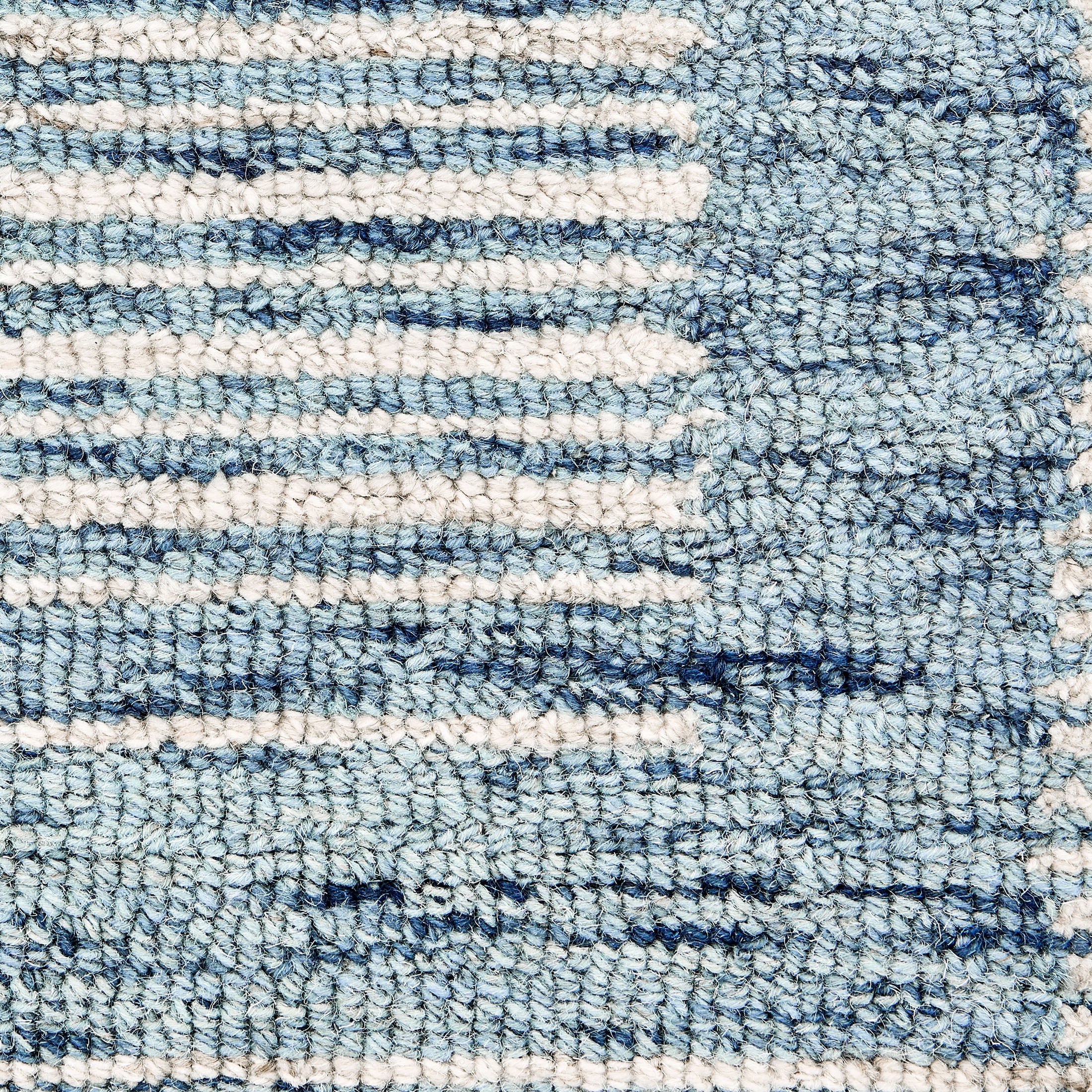 Better Homes & Gardens Blue Abstract Wool Blend Indoor Runner Rug, 27" x 84"