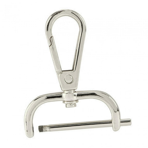 Cierres giratorios de langosta, cierres para bolsos, accesorios de cuero PU, cierres para llaveros, ganchos giratorios, clips de gatillo para correas , Plata de 31 mm 31mm Plata
