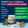 thumbnail image 4 of Advanced Glucosamine Chondroitin Joint Supplement for Dogs - Hip & Joint Pain Relief Pills - Green Lipped Mussel & Collagen - Large & Small Breed - Senior Dogs Joint Health - Bacon Flavor - 120Ct, 4 of 8