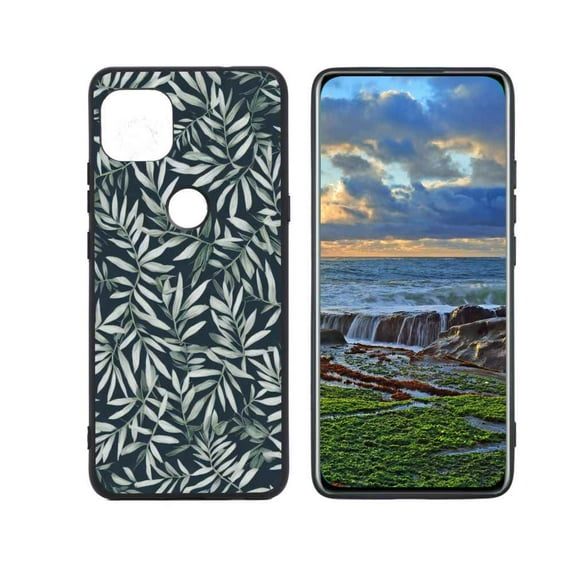 Compatible with Moto One 5G Ace Phone Case, Leaves111-54 Case Men Women, Flexible Silicone Shockproof Case for Moto One 5G Ace