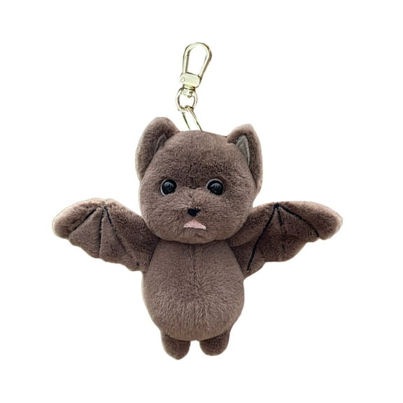 FEAMOS Bat Plush Toy Keychain Soft Stuffed Animal Bag Charm Backpack Pendant Accessory Handmade Halloween Room Decoration