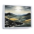 thumbnail image 2 of Designart "Blue And Gold Modern African horizon III" Modern Floater Framed Canvas Art Print, 2 of 7
