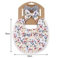 thumbnail image 1 of 4 Uds. Diadema con lazo, toalla para Saliva, conjunto de diadema, paños para babear, babero impermeable de encaje de algodón para bebés recién nacidos y niñas, 1 of 5