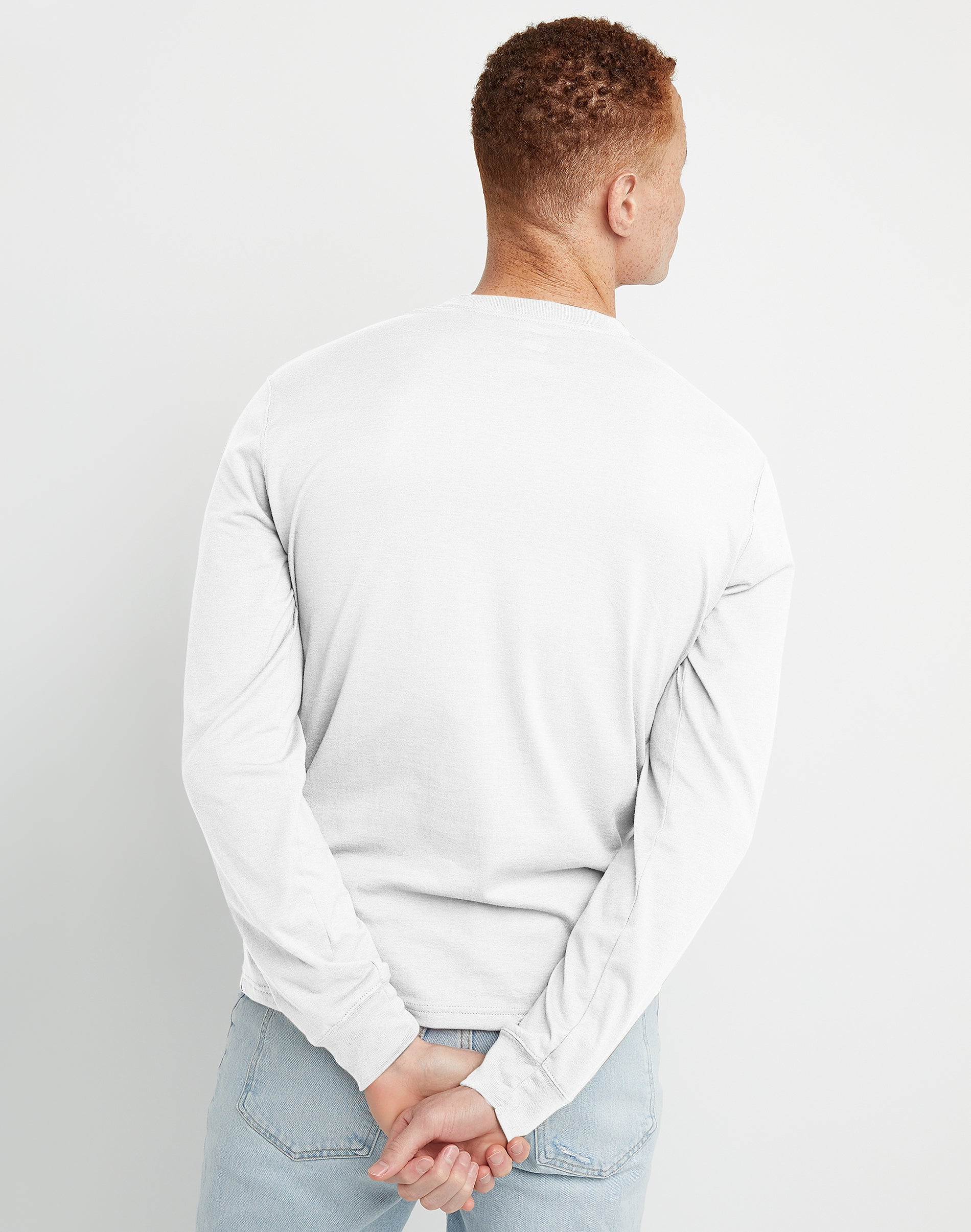 Hanes Originals Mens Ringspun Cotton Three Button Long Sleeve Henley Shirt, Sizes S-3XL