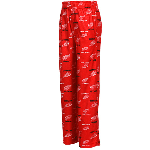 nhl detroit red wings boys 4-7 sleepwear all over print pants, medium (5-6), red by Outerstuff