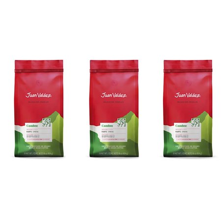 Cumbre Whole Bean Coffee, Dark Roast 16 oz - Premium Colombian Coffee (Pack of 3)