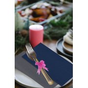 Ruvanti Cloth Napkins Set of 12, 18x18 inches Napkins Cloth Washable, Soft, Durable, Absorbent, Cotton Blend. Table Dinner Napkins Cloth for Hotel, Lunch, Restaurant, Wedding Parties - Blue & Grey