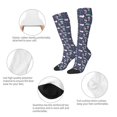 thumbnail image 6 of Lsque Bamboo Panda Printed Crew Socks Men's Women's LightWeight Thin Casual Calf Socks ,Knee High Socks,Cotton Socks, 6 of 9