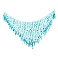 thumbnail image 1 of Bufanda de Danza de Vientre Pañuela de Cadera Triangular con Lentejuelas Borlas Azul Zulema Bufanda de cadera de danza del vientre, 1 of 8
