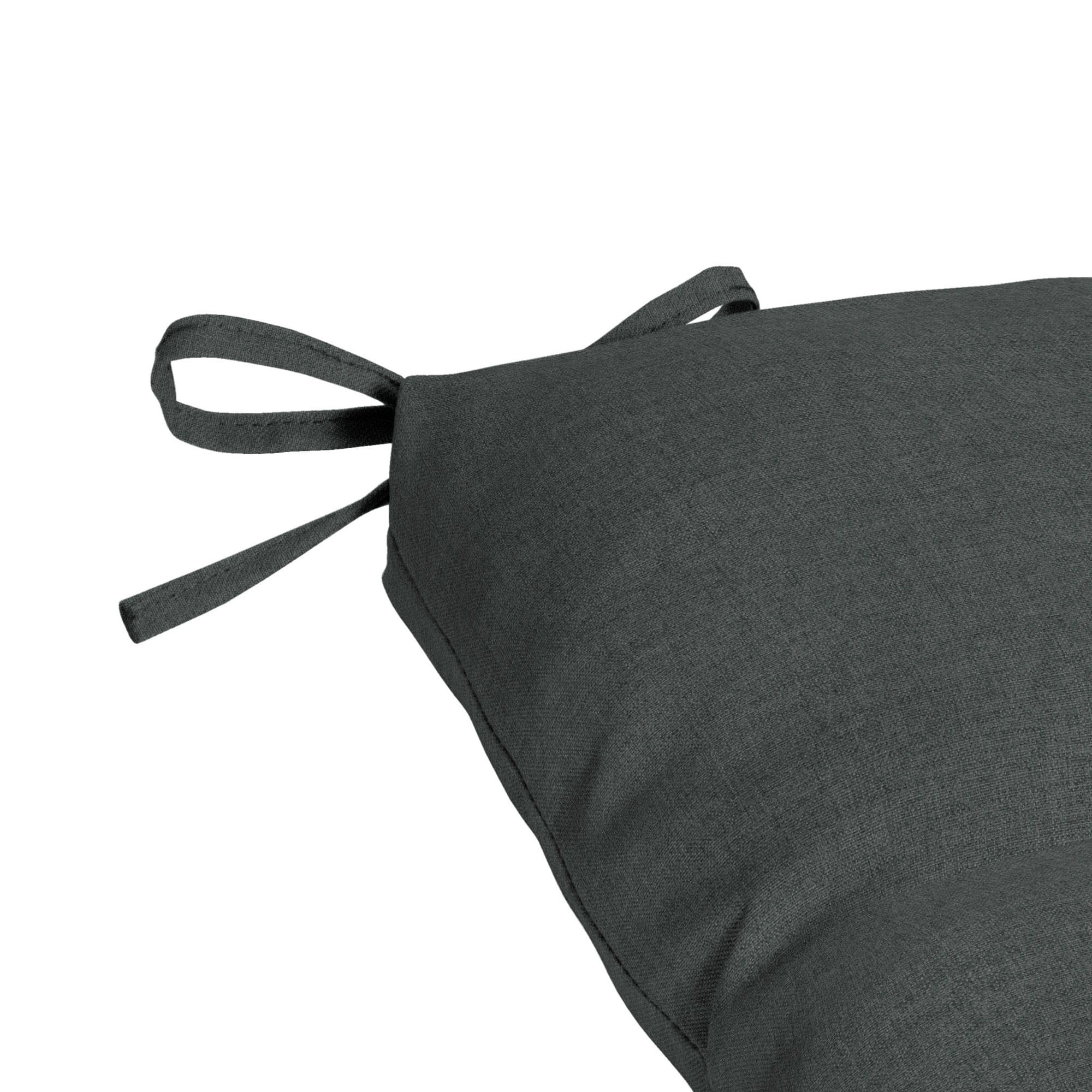 Better Homes & Gardens Gray Rectangle Outdoor Seat Pad, 18 in x 19 in, 1 Pack