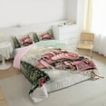 thumbnail image 4 of Manfei Merry Christmas Bedding Comforter Set.Chic Xmas Tree Twin Comforter Sets,Pink Train Bedding Set For Girls Kids,Breathable Home Decor Reversible,2 Pieces, 4 of 9