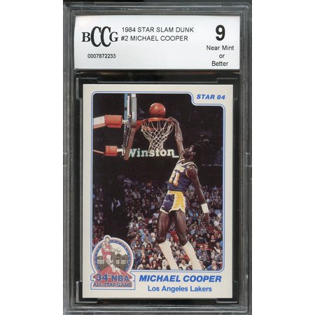- 1984 star slam dunk #2 MICHAEL COOPER los angeles lakers BGS BCCG 9