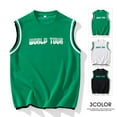 thumbnail image 4 of Plus Size Ice Silk Round Neck Printed Tank Top Vest T-shirt, 4 of 7