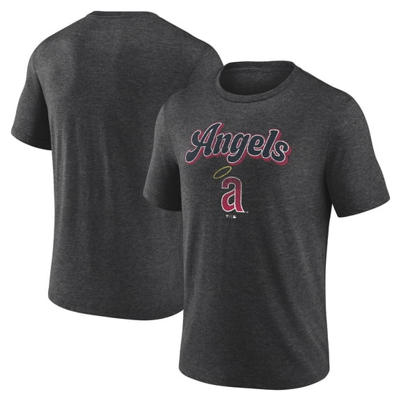 Men's Charcoal California Angels Wonderment Tri-Blend T-Shirt