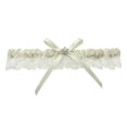 thumbnail image 1 of XASZHN Bride Wedding Garter White Lace Floral Leg Garter Set White One Size, 1 of 3