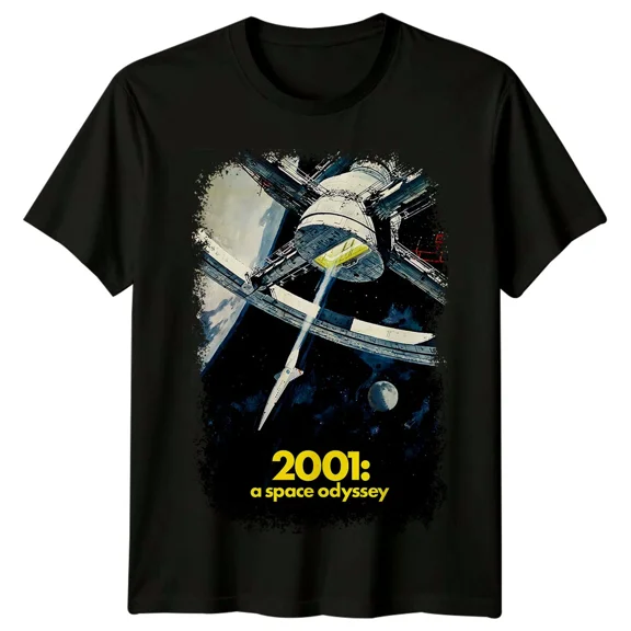 RARE 2001- A Space Odyssey (1968) Movie Poster Inspired T-Shirt Retro Classic Tee