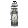 thumbnail image 2 of Dog Roses Green Sports Water Bottle Portable Travel Mug 32oz BPA Free Leak Proof Straw Transparent Tritan for Gym Yoga Cycling Camping, 2 of 7