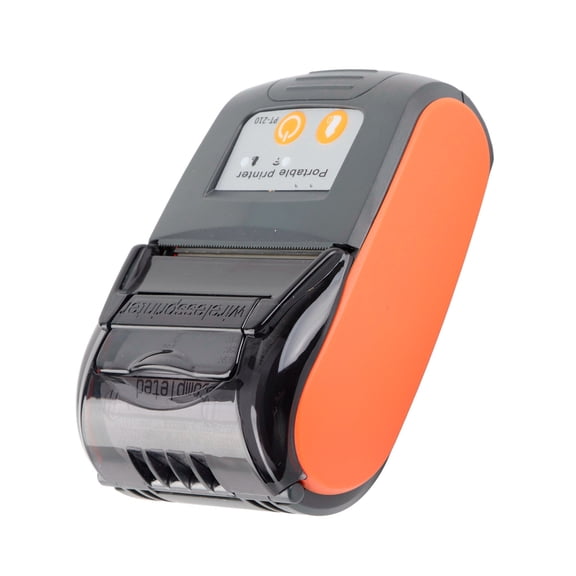 M Buder Wireless Portable Receipt Printer Bluetooth Thermal Bill Printer 58 mm, Orange EU Plug Edition. Mini Mobile POS Printing Solution for Business, Supports Android iOS (4.33 inches / 11.0 cm)