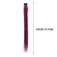 thumbnail image 4 of Multicolor Striped Hair Extensions,18" Stripe Printed Wigs Piece Synthetic Straight Clip,Colorful Long Straight Clip in Hair Extensions for Women Daily Use Party, 4 of 5