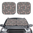 thumbnail image 2 of Daiia Hedgehogs and Flowers1 2PCS Car Windshield Sun Shade, Foldable Sun Shield for Car Front Window, Auto Sun Blocker Visor Protector Universal for Truck SUV Pickup-Medium, 2 of 7