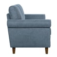 thumbnail image 6 of Lexicon Kinsale Textured Fabric 2-Piece Upholstered Sofa Set in Blue, 6 of 13