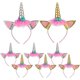 thumbnail image 1 of 8 diademas de unicornio, suministros de fiesta de unicornio, diademas de cuerno dorado/plateado, recuerdos de fiesta de unicornio para fiesta de cumpleaños JAMW Sencillez, 1 of 5