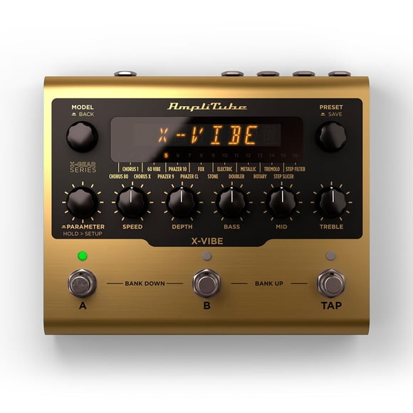 Pedal de Modulación X-VIBE IK MULTIMEDIA dorado 17.5x5.8x14.5