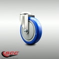 thumbnail image 2 of 5 Inch 316SS Blue Polyurethane Wheel Swivel Bolt Hole Caster Service Caster, 2 of 2