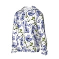 thumbnail image 2 of Fotbe Blue Flax Flowers Men's Women's UPF 50+ Sun Protection Jacket Hooded Cooling Shirt with Pockets Hiking Outdoor Performance-3X-Large, 2 of 8