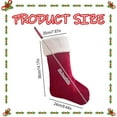 thumbnail image 3 of 20 Inches Christmas Stockings,Red Velvet with White Super Soft Plush Cuff Xmas Stockings Classic Personalized Stocking Decorations for Family Holiday Season Décor, 3 of 8