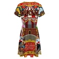 thumbnail image 5 of Carnival Circus Amusement Family Theme Park Dress Summer Street Style Dresses Female Short Sleeve Printed Sundress, 5 of 7