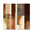 thumbnail image 2 of Designart "Elementary Elegance in Chocolate Brown Tones I" Abstract Wall Art Set Of 2 - Modern Brown Gallery Set For Office Decor, 2 of 6