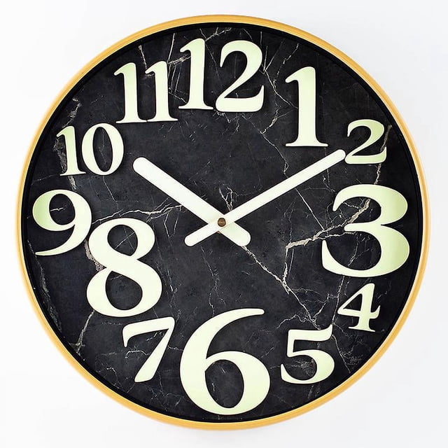 Reloj Mural Luminoso Imitación Madera 30cm Reloj Muette Reloj Creativo Tridimensionnelle Personal