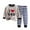 T4, variant on Mikilon Boys Homewear Sets Size 6 Months-10 Years Patchwork Color Cute Graphic Printed Blouses Elastic Waist Wide Leg Baggy Pants