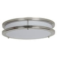 thumbnail image 2 of F9916-80-1-3K-Sunset Lighting-16 Inch 32W LED Flush Mount   Bright Satin Nickel Finish with Etched White Opal Glass, 2 of 2