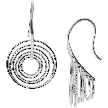 Brinley Co. Women's Sterling Silver Multi-circle Dangle Earrings