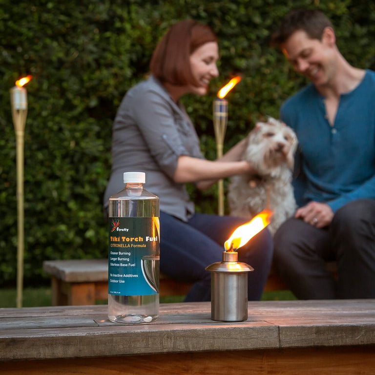 Firefly Tiki Torch Fuel w Citronella Oil Long Burning Less